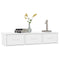 vidaXL - Wandschap - met - lades - 88x26x18,5 - cm - spaanplaat - hoogglans - wit