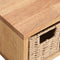 vidaXL - Wandschap - met - manden - 62x18x16 - cm - massief - walnotenhout