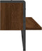 vidaXL - Wandschap - met - stang - 100x25x30 - cm - bruineikenkleurig
