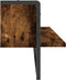 vidaXL - Wandschap - met - stang - 100x25x30 - cm - gerookt - eikenkleurig