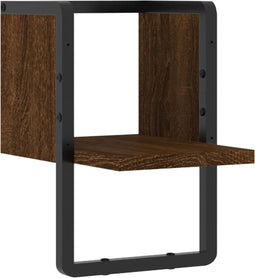 vidaXL - Wandschap - met - stang - 20x25x30 - cm - bruin - eikenkleur