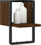 vidaXL - Wandschap - met - stang - 20x25x30 - cm - bruin - eikenkleur