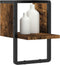 vidaXL - Wandschap - met - stang - 20x25x30 - cm - gerookt - eikenkleurig