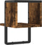vidaXL - Wandschap - met - stang - 20x25x30 - cm - gerookt - eikenkleurig