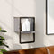 vidaXL - Wandschap - met - stang - 20x25x30 - cm - grijs - sonoma - eikenkleurig