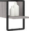 vidaXL - Wandschap - met - stang - 20x25x30 - cm - grijs - sonoma - eikenkleurig