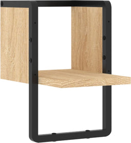 vidaXL - Wandschap - met - stang - 20x25x30 - cm - sonoma - eikenkleurig