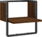 vidaXL - Wandschap - met - stang - 30x25x30 - cm - bruin - eikenkleur