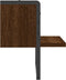 vidaXL - Wandschap - met - stang - 30x25x30 - cm - bruin - eikenkleur