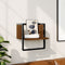 vidaXL - Wandschap - met - stang - 30x25x30 - cm - bruin - eikenkleur