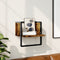 vidaXL - Wandschap - met - stang - 30x25x30 - cm - gerookt - eikenkleurig