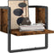 vidaXL - Wandschap - met - stang - 30x25x30 - cm - gerookt - eikenkleurig