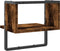 vidaXL - Wandschap - met - stang - 30x25x30 - cm - gerookt - eikenkleurig