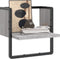 vidaXL - Wandschap - met - stang - 30x25x30 - cm - grijs - sonoma - eikenkleurig