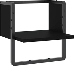 vidaXL - Wandschap - met - stang - 30x25x30 - cm - zwart