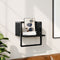 vidaXL - Wandschap - met - stang - 30x25x30 - cm - zwart