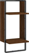 vidaXL - Wandschap - met - stang - 30x25x65 - cm - bruineikenkleurig