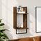 vidaXL - Wandschap - met - stang - 30x25x65 - cm - bruineikenkleurig