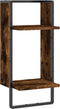 vidaXL - Wandschap - met - stang - 30x25x65 - cm - gerookt - eikenkleurig