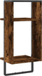 vidaXL - Wandschap - met - stang - 30x25x65 - cm - gerookt - eikenkleurig