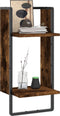 vidaXL - Wandschap - met - stang - 30x25x65 - cm - gerookt - eikenkleurig