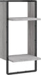 vidaXL - Wandschap - met - stang - 30x25x65 - cm - grijs - sonoma - eikenkleurig
