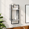 vidaXL - Wandschap - met - stang - 30x25x65 - cm - grijs - sonoma - eikenkleurig