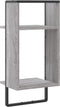 vidaXL - Wandschap - met - stang - 30x25x65 - cm - grijs - sonoma - eikenkleurig