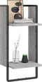 vidaXL - Wandschap - met - stang - 30x25x65 - cm - grijs - sonoma - eikenkleurig