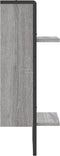 vidaXL - Wandschap - met - stang - 30x25x65 - cm - grijs - sonoma - eikenkleurig