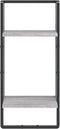 vidaXL - Wandschap - met - stang - 30x25x65 - cm - grijs - sonoma - eikenkleurig