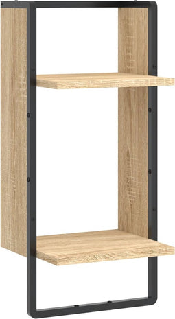 vidaXL - Wandschap - met - stang - 30x25x65 - cm - sonoma - eikenkleurig