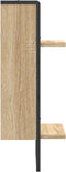 vidaXL - Wandschap - met - stang - 30x25x65 - cm - sonoma - eikenkleurig