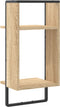 vidaXL - Wandschap - met - stang - 30x25x65 - cm - sonoma - eikenkleurig