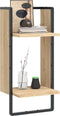 vidaXL - Wandschap - met - stang - 30x25x65 - cm - sonoma - eikenkleurig