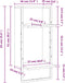 vidaXL - Wandschap - met - stang - 30x25x65 - cm - zwart