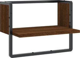 vidaXL - Wandschap - met - stang - 40x25x30 - cm - bruin - eikenkleur