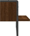 vidaXL - Wandschap - met - stang - 40x25x30 - cm - bruin - eikenkleur