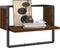 vidaXL - Wandschap - met - stang - 40x25x30 - cm - bruin - eikenkleur