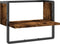 vidaXL - Wandschap - met - stang - 40x25x30 - cm - gerookt - eikenkleurig