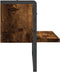 vidaXL - Wandschap - met - stang - 40x25x30 - cm - gerookt - eikenkleurig