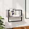 vidaXL - Wandschap - met - stang - 40x25x30 - cm - grijs - sonoma - eikenkleurig