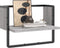 vidaXL - Wandschap - met - stang - 40x25x30 - cm - grijs - sonoma - eikenkleurig