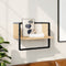 vidaXL - Wandschap - met - stang - 40x25x30 - cm - sonoma - eikenkleurig