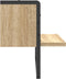 vidaXL - Wandschap - met - stang - 40x25x30 - cm - sonoma - eikenkleurig