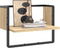 vidaXL - Wandschap - met - stang - 40x25x30 - cm - sonoma - eikenkleurig