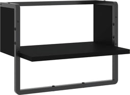 vidaXL - Wandschap - met - stang - 40x25x30 - cm - zwart