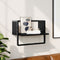 vidaXL - Wandschap - met - stang - 40x25x30 - cm - zwart