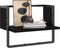 vidaXL - Wandschap - met - stang - 40x25x30 - cm - zwart