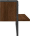 vidaXL - Wandschap - met - stang - 65x25x30 - cm - bruin - eikenkleur